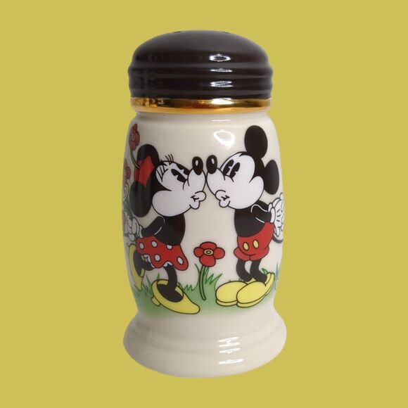 Lenox Disney Mickey & Minnie Salt And Pepper Shakers ~ Red & Black 3.75" VTG - Picture 2 of 13